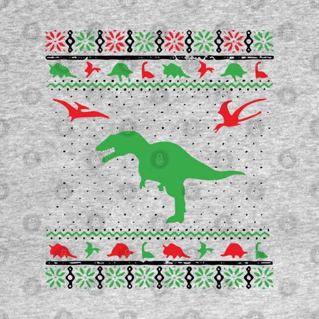 Dinosaur Christmas Sweater by Nataliatcha23